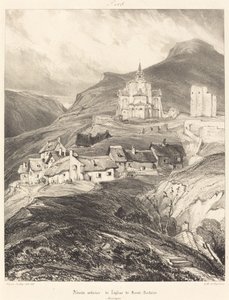 Apsis fra kirken Saint-Nectaire af Eugene Isabey