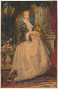 Portræt af Madame Thomas (født Camille Boucher) af Eugene Isabey