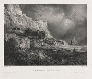 Six Marines: Environs of Dieppe af Eugene Isabey