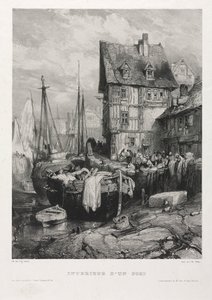 Six Marines: Interior of a Port, 1833. af Eugene Isabey