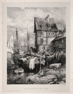 Six Marines: Interior of a Port, 1833. af Eugene Isabey