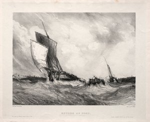 Six Marines: Return to Port, 1833. af Eugene Isabey