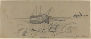 St. Valery sur Somme af Eugene Isabey
