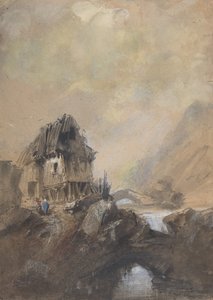 Landsby ved Dieppe, 1843. af Eugene Isabey
