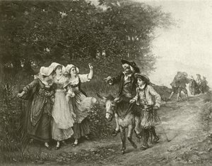 Mølleren, hans søn og kunsten (dybtryk) af Eugene Joseph Lejeune