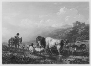 Passing the Brook (gravering)