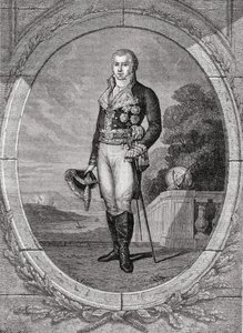 Manuel Godoy y Alvarez de Faria, graveret af Blanpain, fra "Histoire de la Revolution Francaise" af Louis Blanc (1811-82)