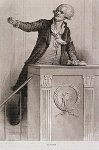 Portræt af Georges Jacques Danton (1759-94) (gravering)