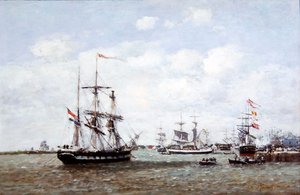 Antwerpen, Havnen af Eugene Louis Boudin