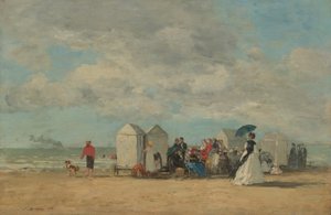 Strandscene af Eugene Louis Boudin