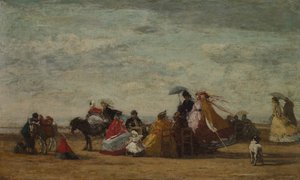 Strandscene, ca. 1865-1867. af Eugene Louis Boudin