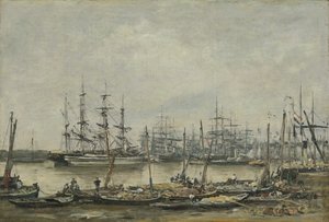 Bordeaux, kajen, 1874 af Eugene Louis Boudin