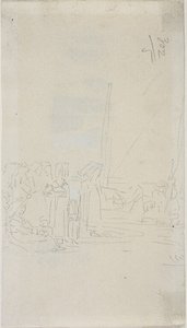Bretonske kvinder på stranden af Eugene Louis Boudin