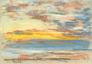 Kystlinje og himmel, ca. 1890.