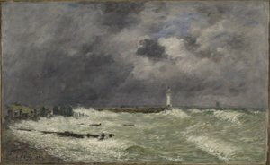 Vindstød af stormstyrke foran Frascati, Le Havre af Eugene Louis Boudin