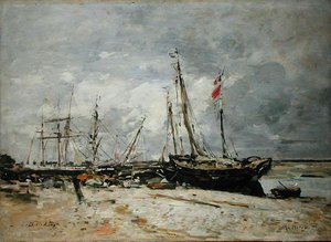 Le Crotoy af Eugene Louis Boudin