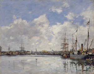 Le Havre, havnen, 1884 af Eugene Louis Boudin
