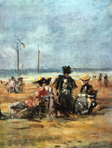 På stranden, detalje, 1880 af Eugene Louis Boudin