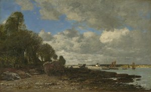 Plougastel, færgeoverfarten, 1873 af Eugene Louis Boudin