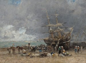 Terre-Neuviers tilbagevenden af Eugene Louis Boudin