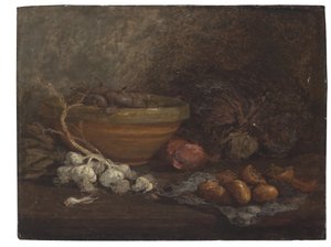 Stilleben med løg, c.1853-56 af Eugene Louis Boudin