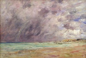 Stormfuld himmel over flodmundingen ved Le Havre, ca. 1892-96 af Eugene Louis Boudin
