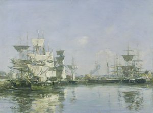Bassinet i Deauville, ca. 1880-85 af Eugene Louis Boudin
