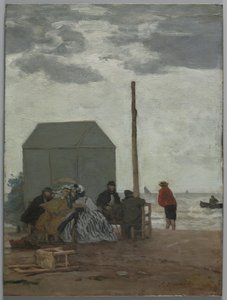 Stranden ved Deauville, 1864. af Eugene Louis Boudin