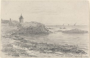 Kysten ved Concarneau, midten af slutningen af det 19. århundrede. af Eugene Louis Boudin