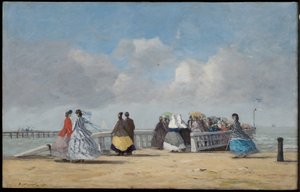 Molen i Trouville, 1864 af Eugene Louis Boudin