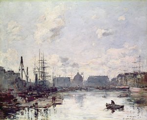 Handelshavnen, Le Havre, 1892 af Eugene Louis Boudin