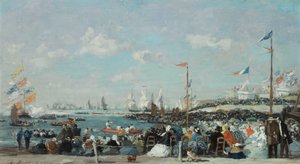 Regattaen i Le Havre, 1869 af Eugene Louis Boudin