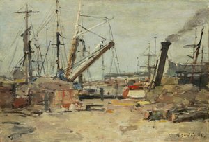 Trawlerne, 1885. af Eugene Louis Boudin