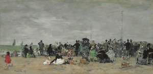Trouville Beach, 1874 af Eugene Louis Boudin