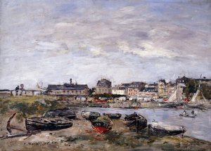 Trouville: Udsigt mod Deauville på markedsdagen; Trouville: Udsigt taget fra Deauville, a Day