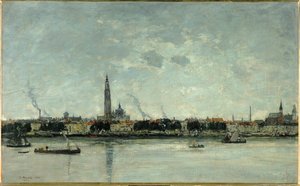 Udsigt over Antwerpen af Eugene Louis Boudin
