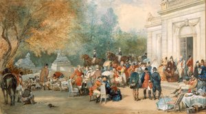 En jagtfrokost i England, 1870 af Eugene Louis Lami