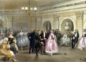 Skuespillere fra Paris Opera, af E Lami, gravering af Eugene Louis Lami