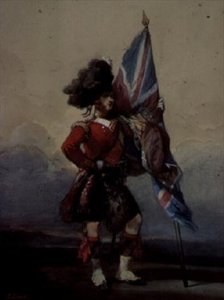 An Ensign of the 75th Highlanders, 1800-tallet af Eugene Louis Lami