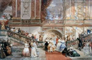 Bal på Hotel de Ville, 1860 af Eugene Louis Lami