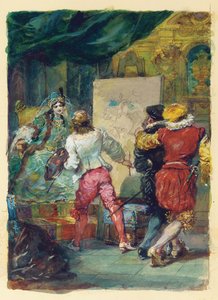 Molieres "The Sicilian our Painter Love", Lemoisne, no.1357 af Eugene Louis Lami
