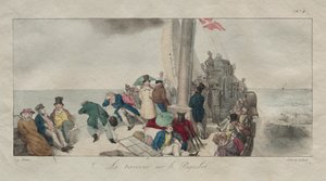 Souvenirs of London: Crossing on the Packet Boat af Eugene Louis Lami