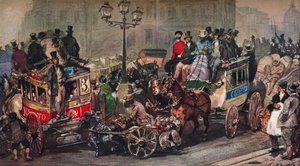 Trafikproblemer i det 50., 19. århundrede af Eugene Louis Lami