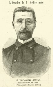 Viceadmiral Gervais, chef for den franske middelhavsflåde af Eugene Pirou