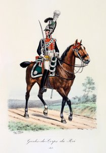 Kongens livvagter, 1815 af Eugene Titeux