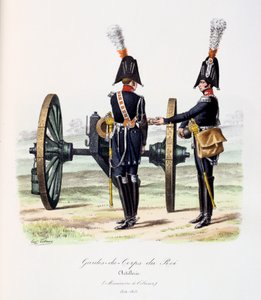 Kongens livvagter, artilleri, 1814-15 af Eugene Titeux