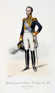 Ordinære fodvagter af kongens korps, kaptajn-oberst, 1817-30