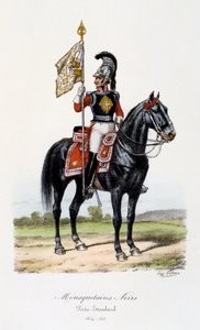 Sorte musketerer, fanebærer, 1814-15 af Eugene Titeux