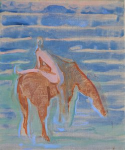 Morning Swim, 2022 (linned, pigmenter)