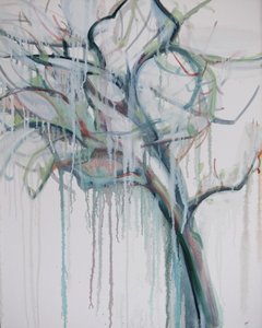 Spring Rain, 2023 (oliepigmenter) af Eugenie Vronskaya